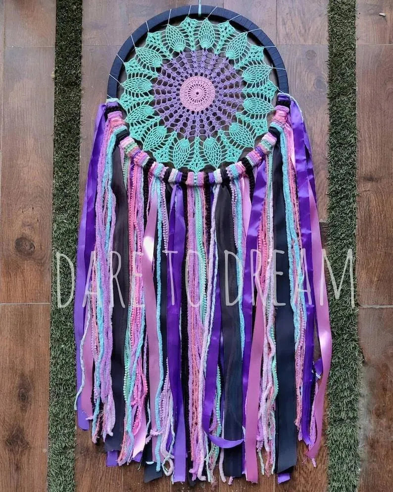 16 Inch Universe Crochet Dreamcatcher - Dare To Dream