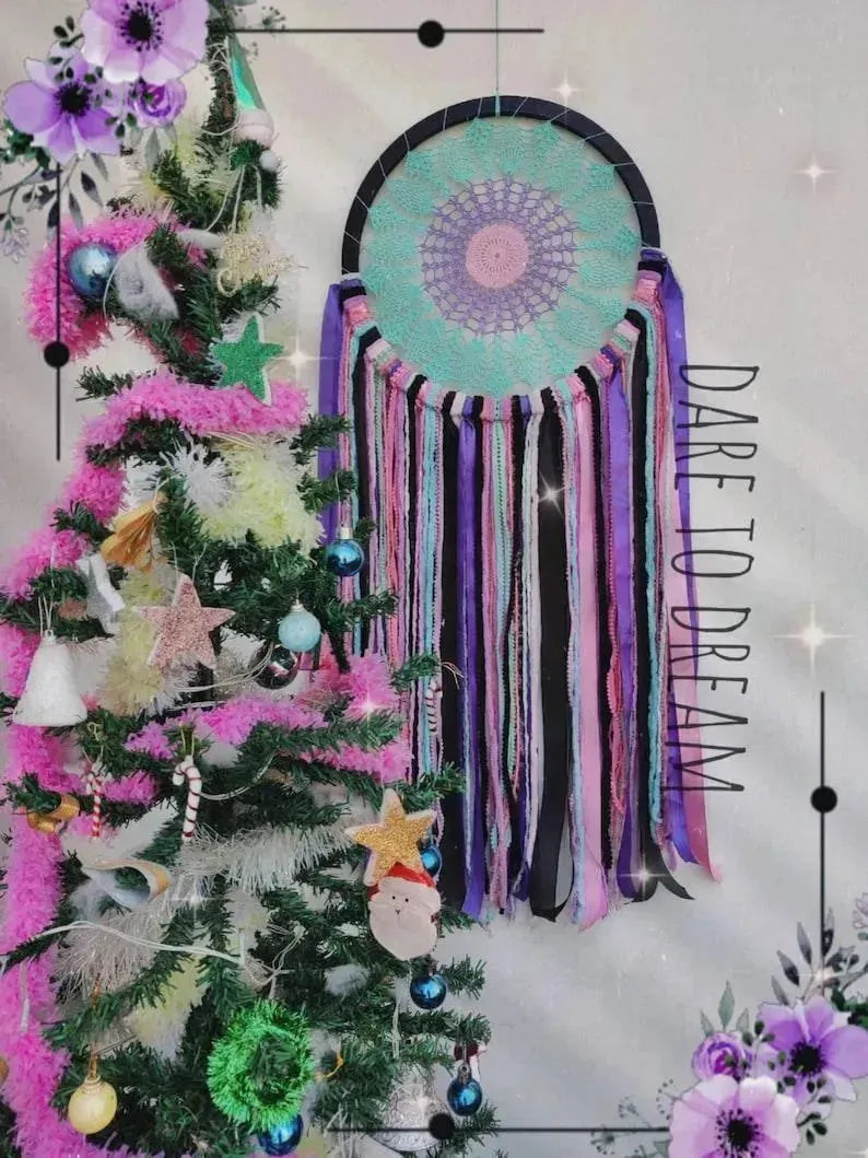16 Inch Universe Crochet Dreamcatcher - Dare To Dream