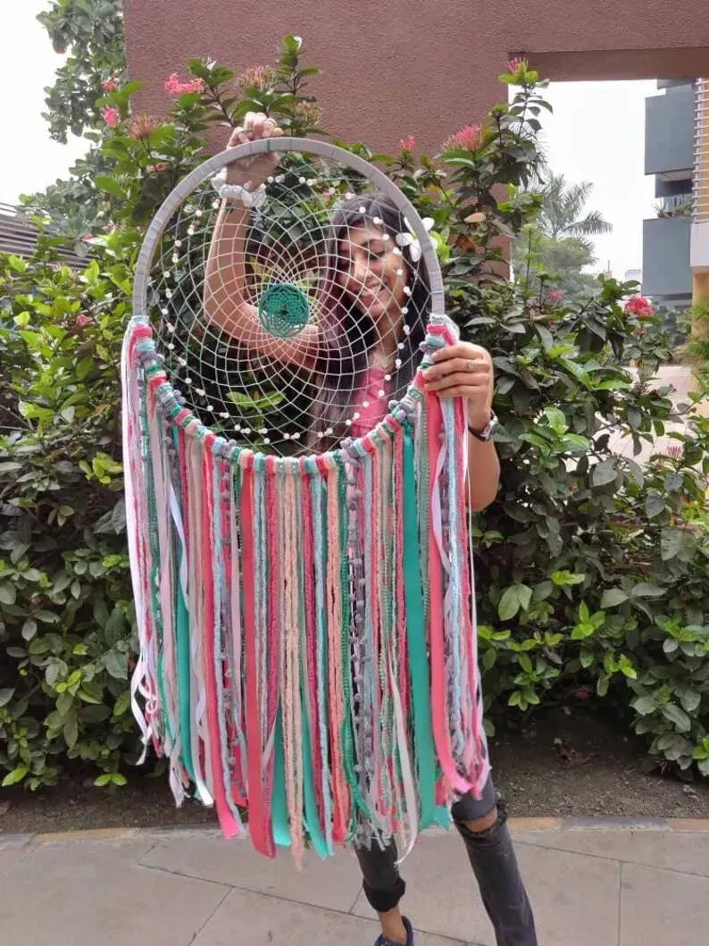 18 Inch Coral Reef Authentic Web dreamcatcher - Dare To Dream