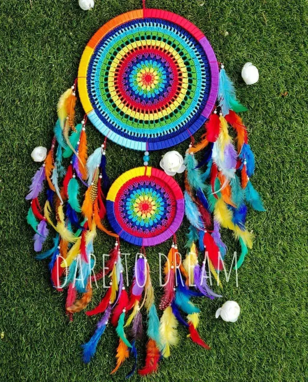 2 Ring crochet dreamcatcher - Dare To Dream