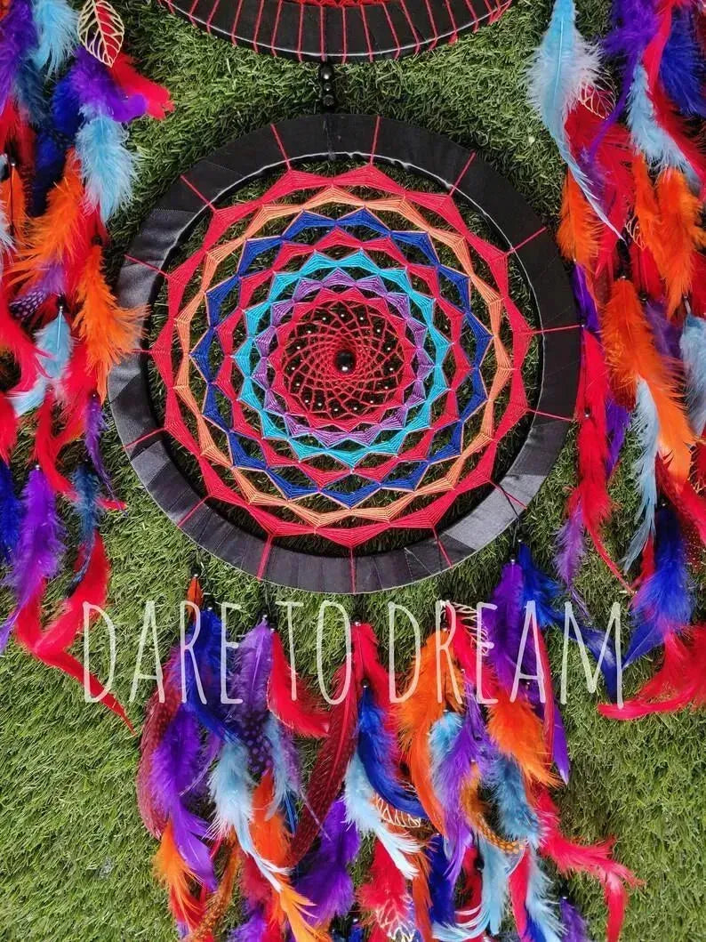 3 Ring Red Shades Dreamcatcher - Dare To Dream