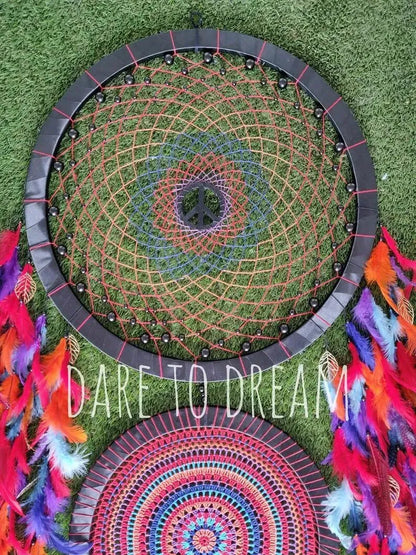 3 Ring Red Shades Dreamcatcher - Dare To Dream