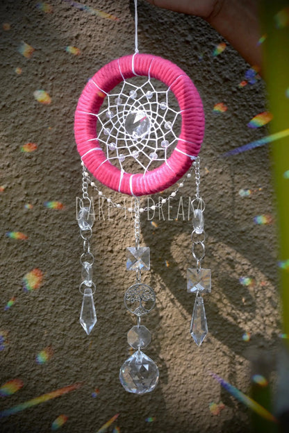 4" Rose Pink Suncatcher - Dare To Dream