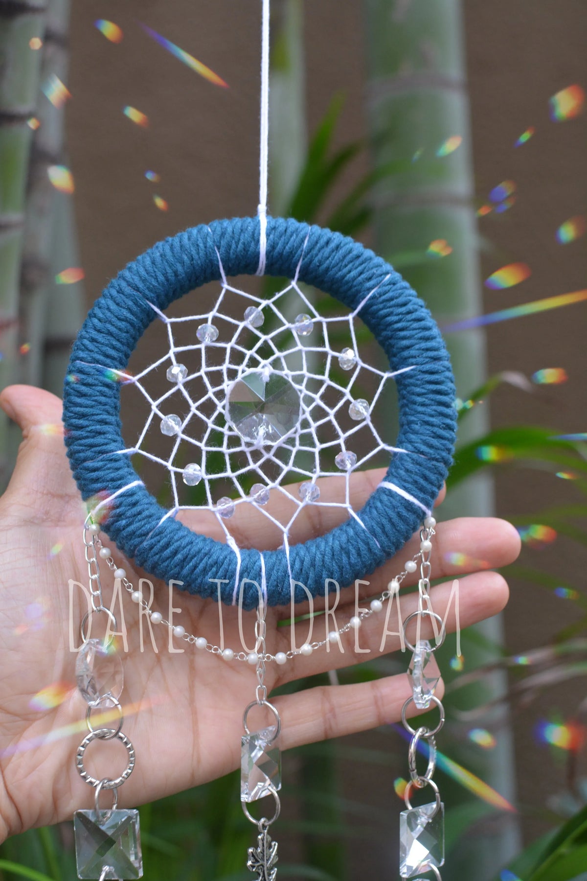 4” Teal Blue Suncatcher - Dare To Dream