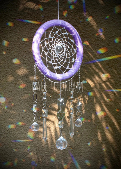 6” Lavender suncatcher (5 lines of crystals) - Dare To Dream