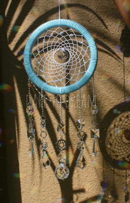 6" Sky Blue suncatcher (5 lines of crystals) - Dare To Dream