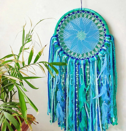 Blue Crochet Dreamcatchers - Dare To Dream