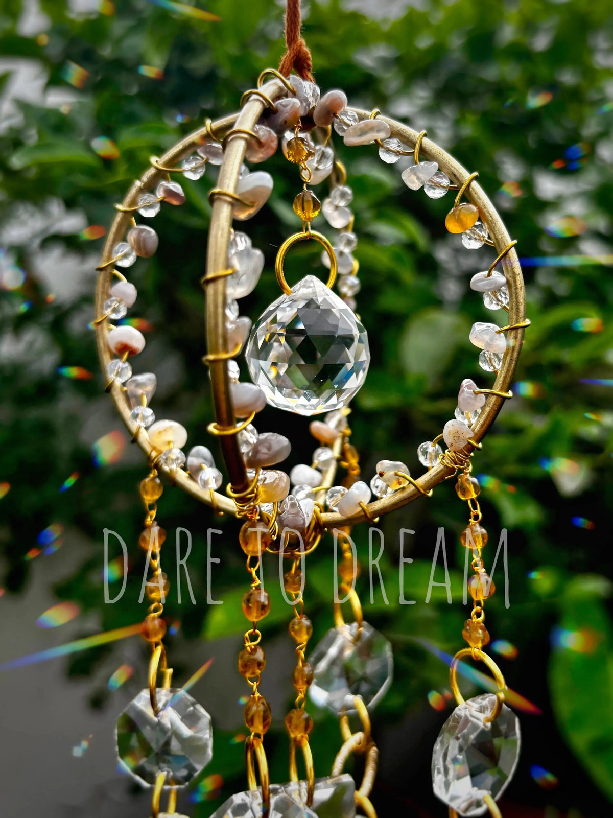 Crystal Golden Suncatcher ( Mini Version ) - Dare To Dream