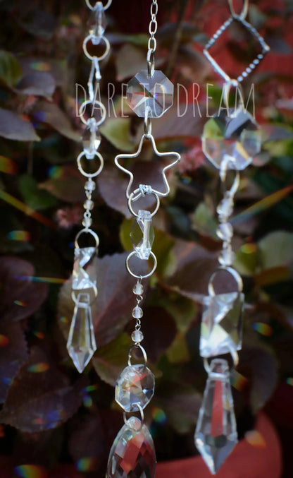 Silver Moon Stone Suncatcher - Dare To Dream