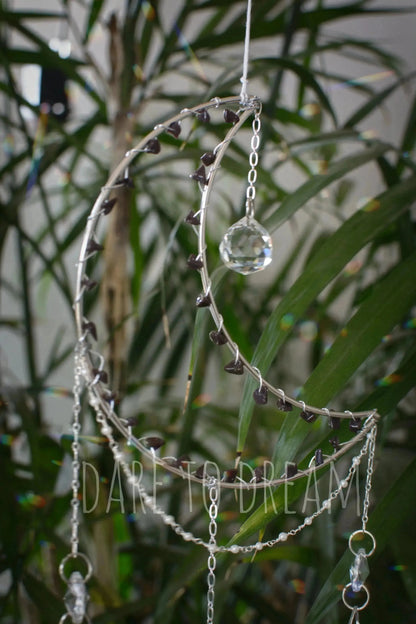 Silver Moon Stone Suncatcher - Dare To Dream