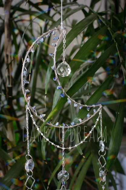 Silver Moon Stone Suncatcher - Dare To Dream