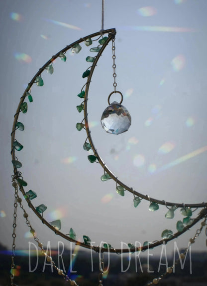 Silver Moon Stone Suncatcher - Dare To Dream