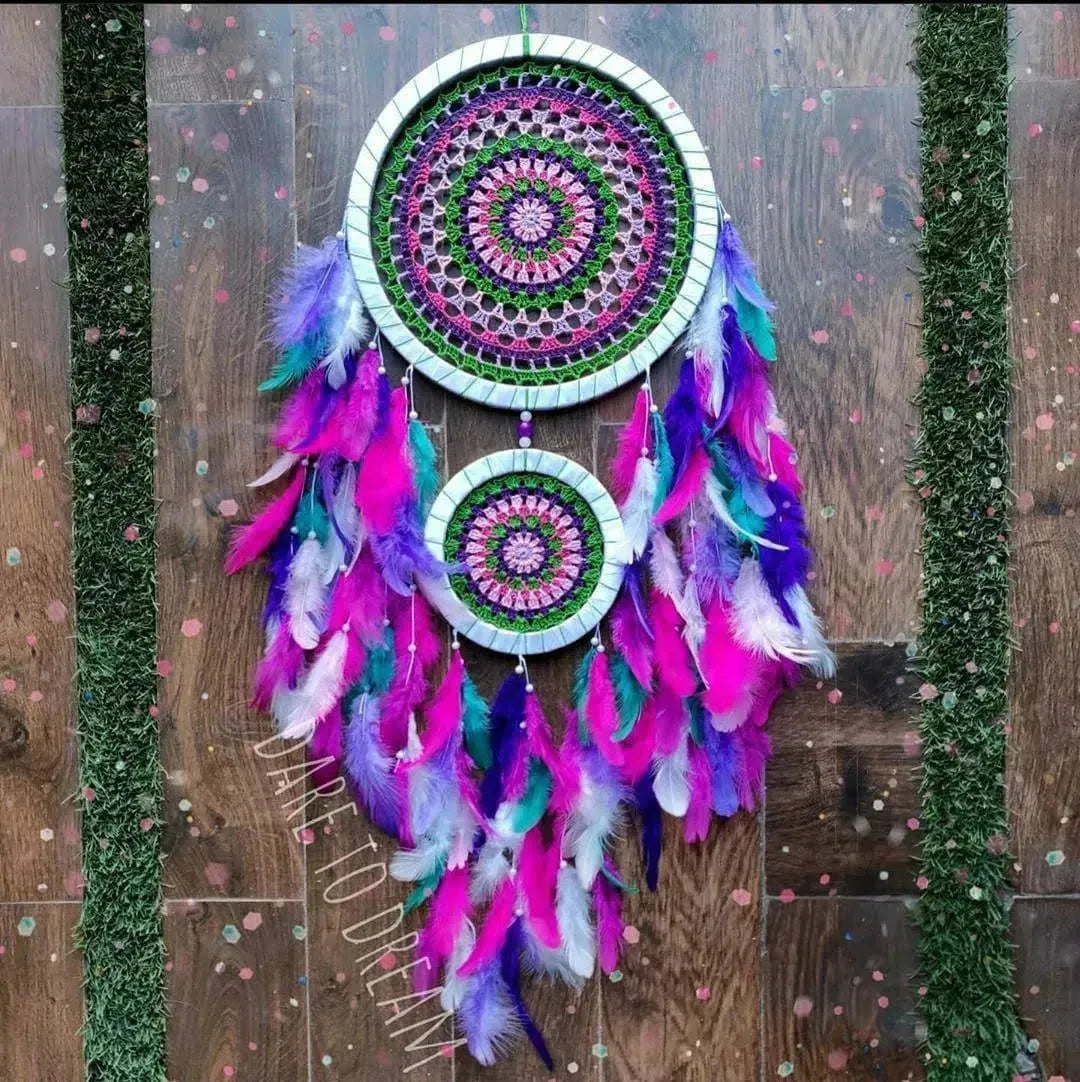 2 Ring crochet dreamcatcher - Dare To Dream